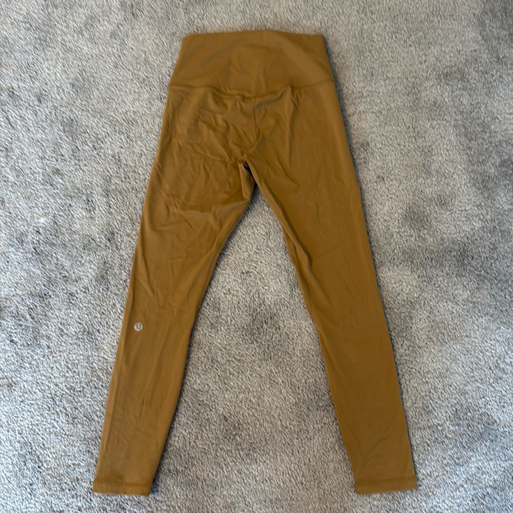 Lululemon leggings mustard color size xs 7/8 length